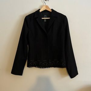BCBG Maxima Collection Black Wool Blend Blazer
